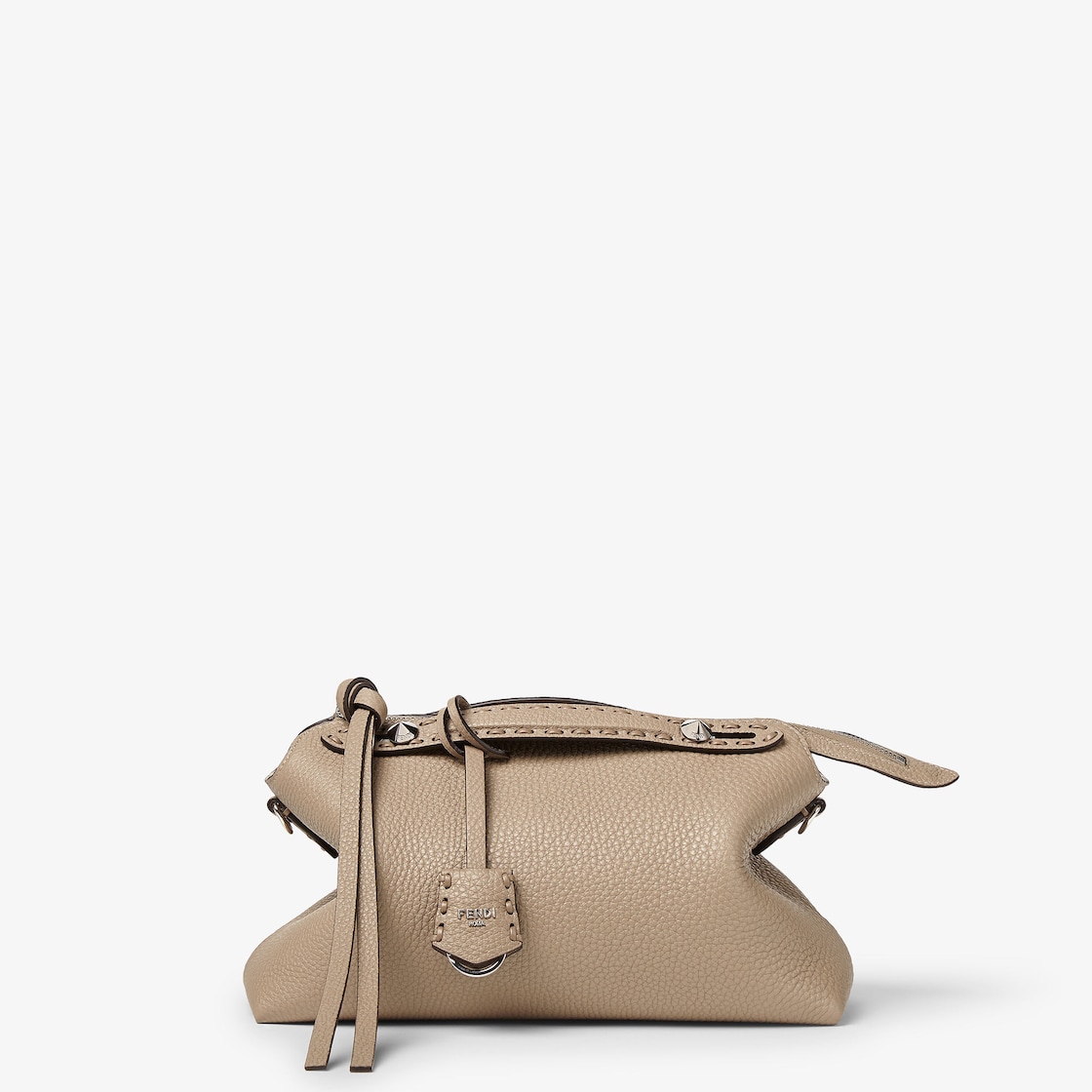 FENDI By The Way Selleria Medium Dove gray Selleria bag with 192 hand-sewn topstitches - Image 1